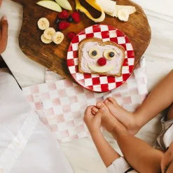 Rosy Check Dish Towel