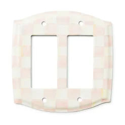 Rosy Check Double Rocker Switch Plate