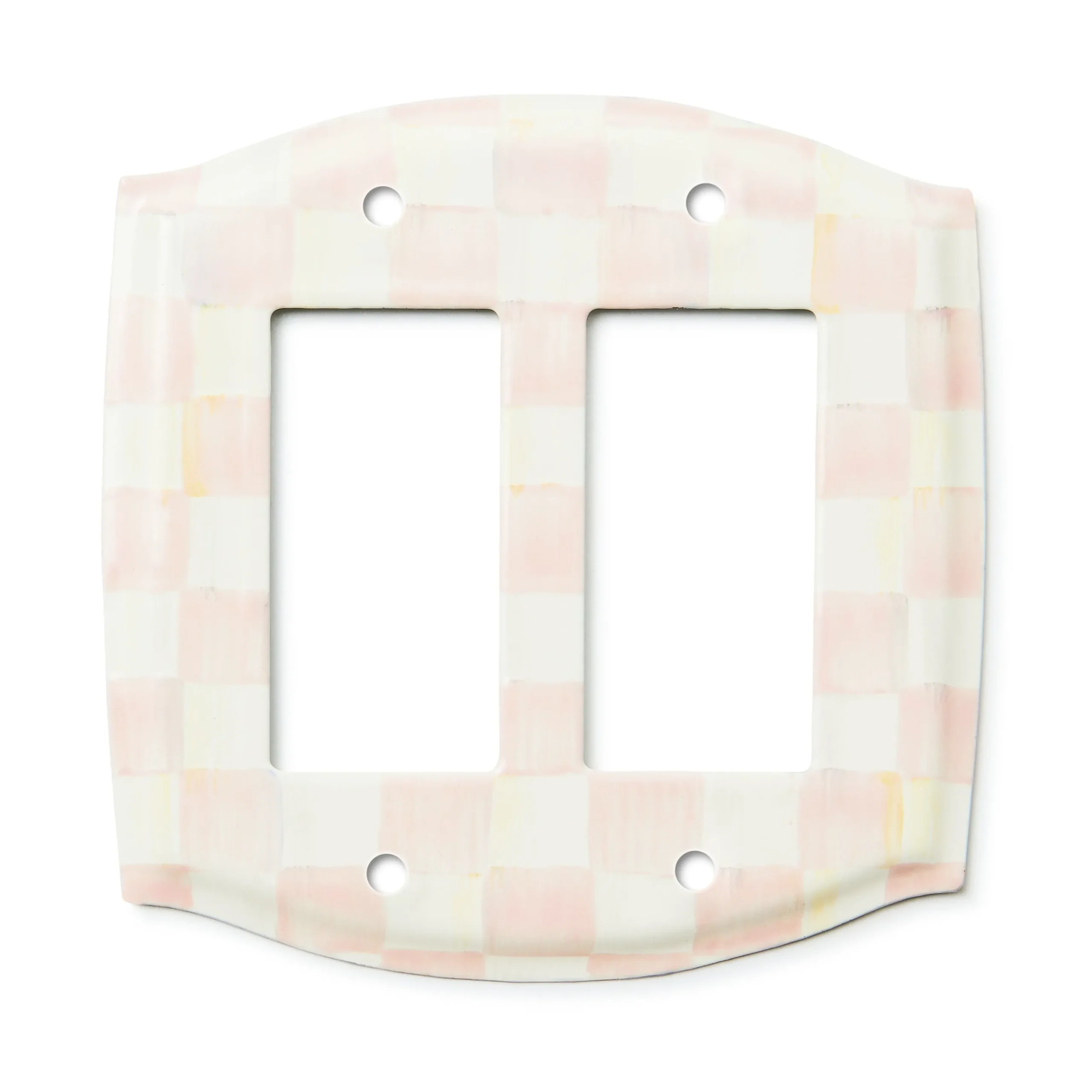 Rosy Check Double Rocker Switch Plate