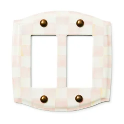 Rosy Check Double Rocker Switch Plate