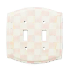 Rosy Check Double Toggle Switch Plate