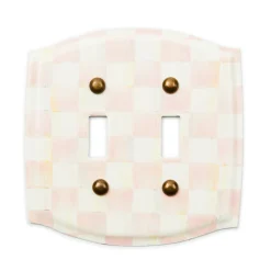 Rosy Check Double Toggle Switch Plate