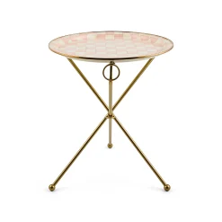 Rosy Check Enamel Tilt Accent Table