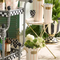Rosy Check Enamel Tilt Accent Table