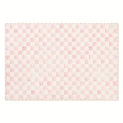 Rosy Checkered 5' x 7'6" Washable Rug