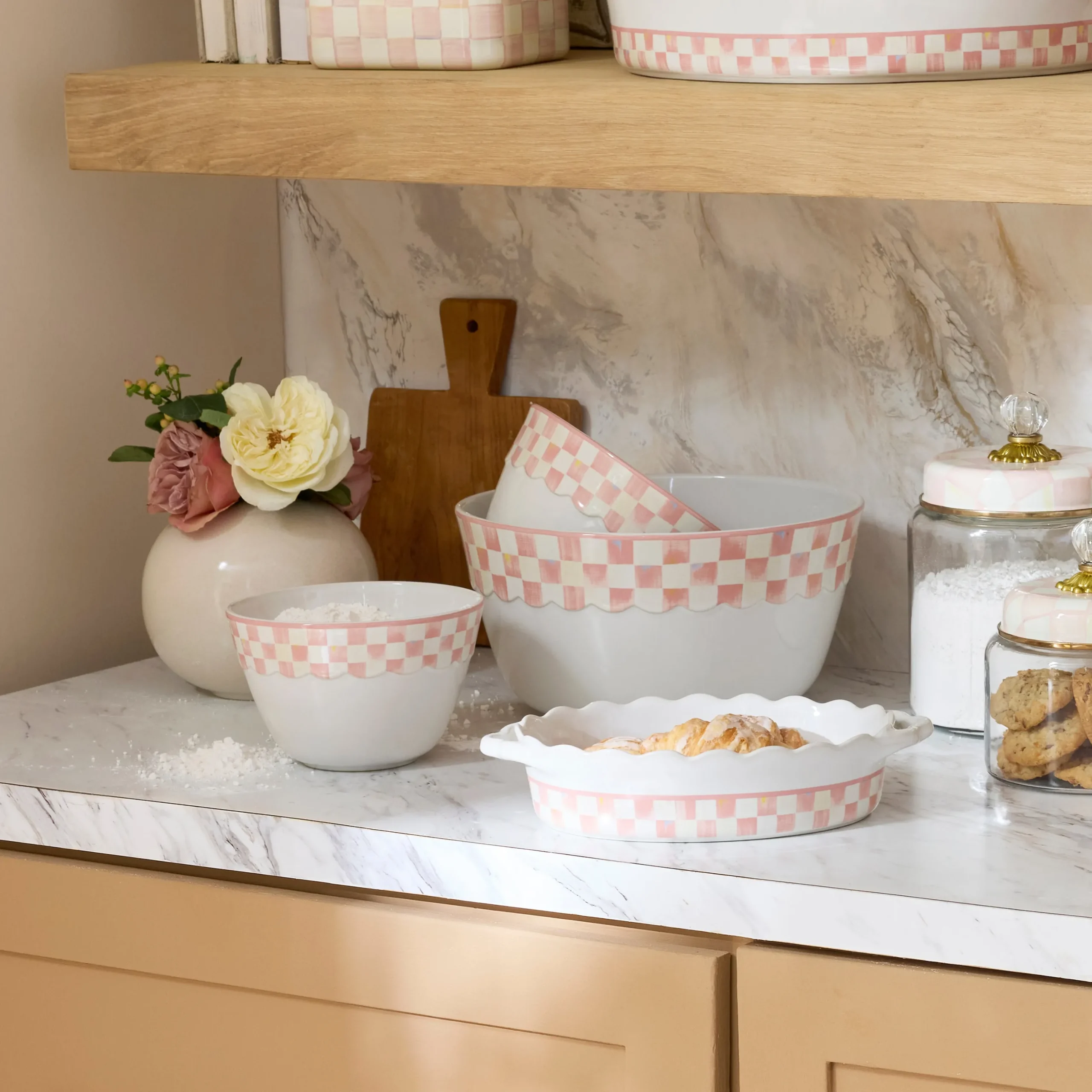 Rosy Check Everyday Mixing Bowls, Set of 3