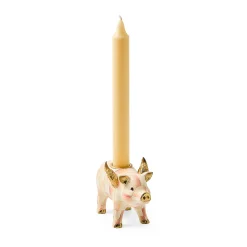 Rosy Check Flying Pig Candle Holder