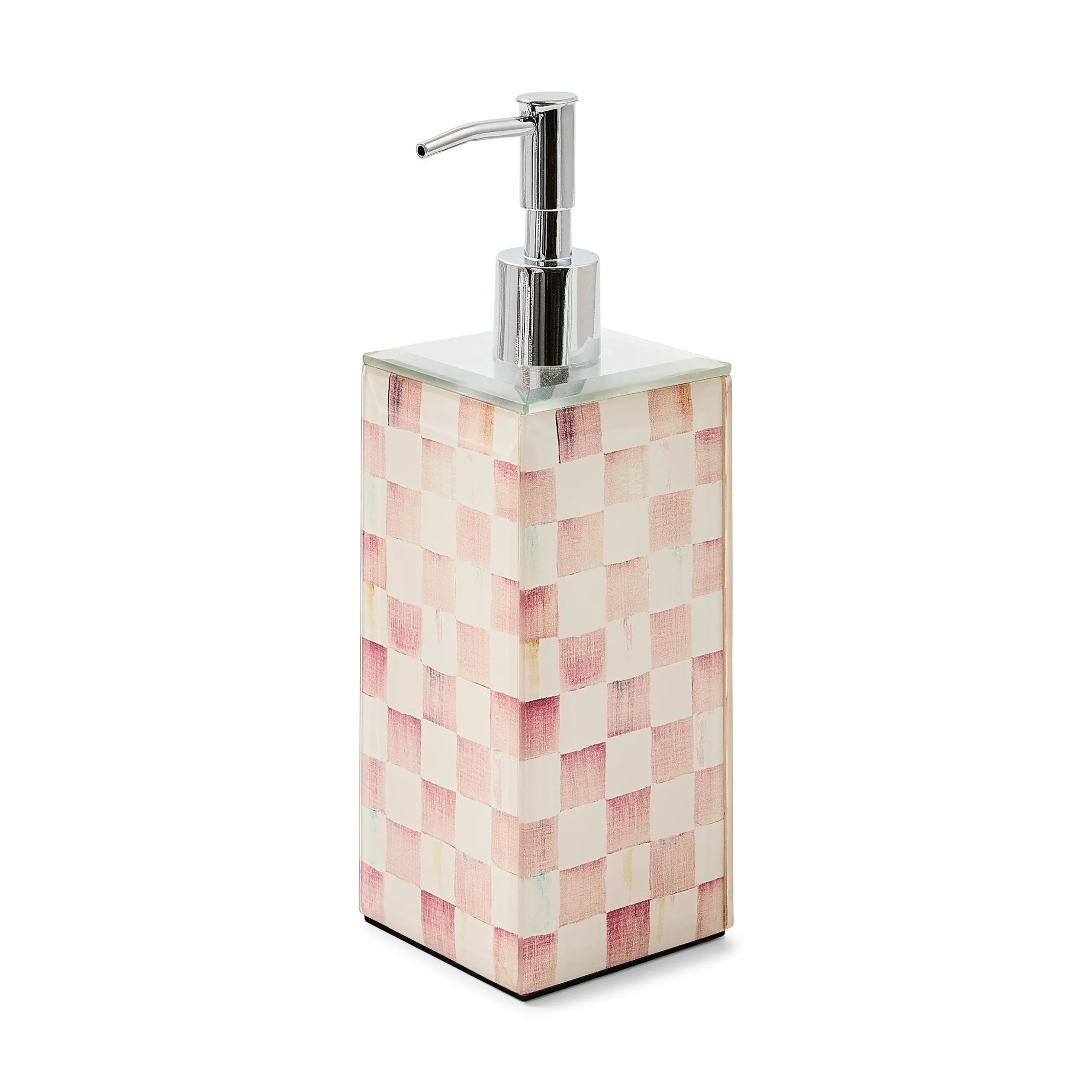 Rosy Check Glass Soap Pump
