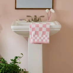 Rosy Check Hand Towel
