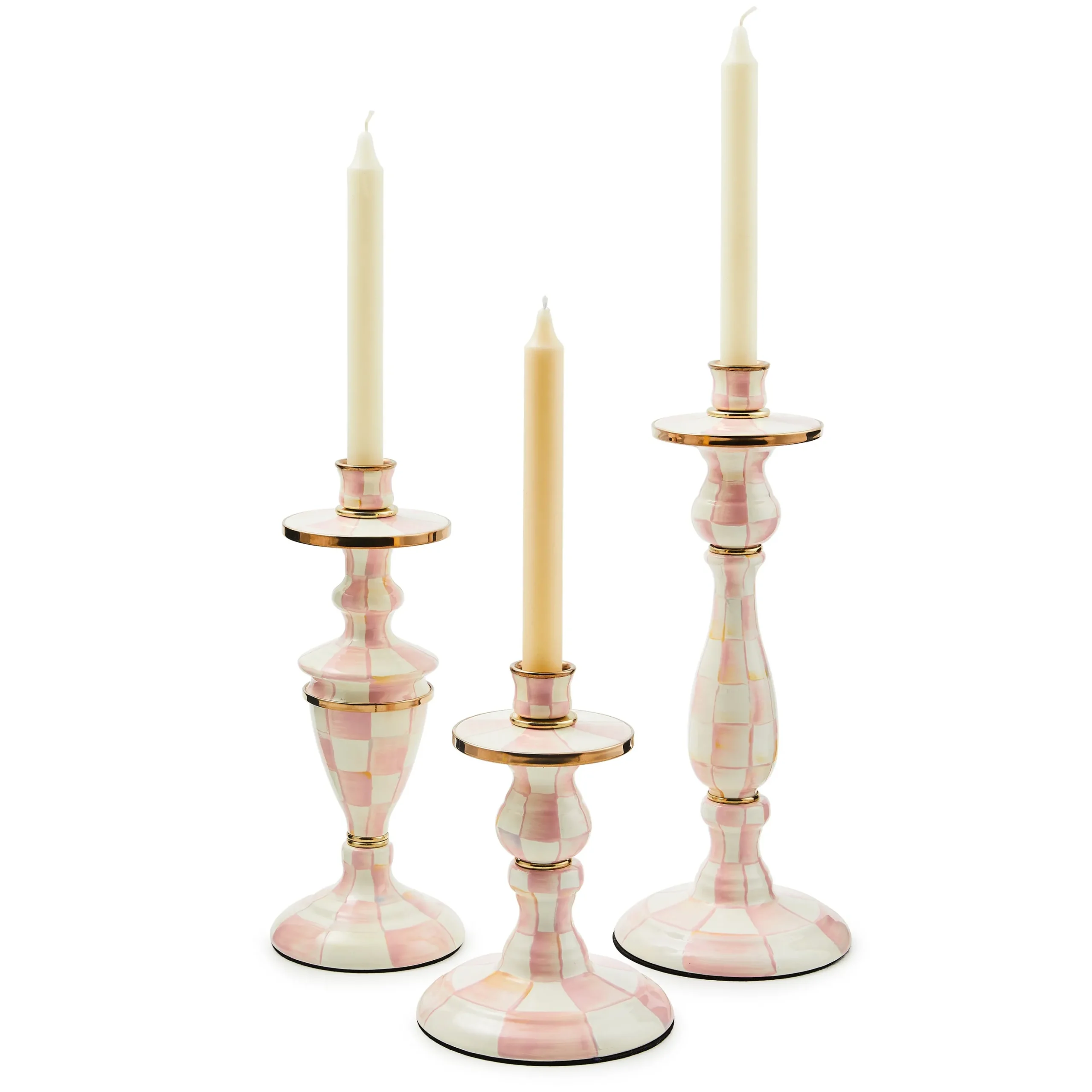 Rosy Check Large Candlestick