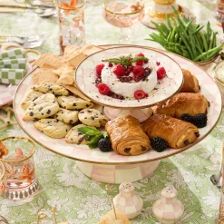 Rosy Check Large Pedestal Platter