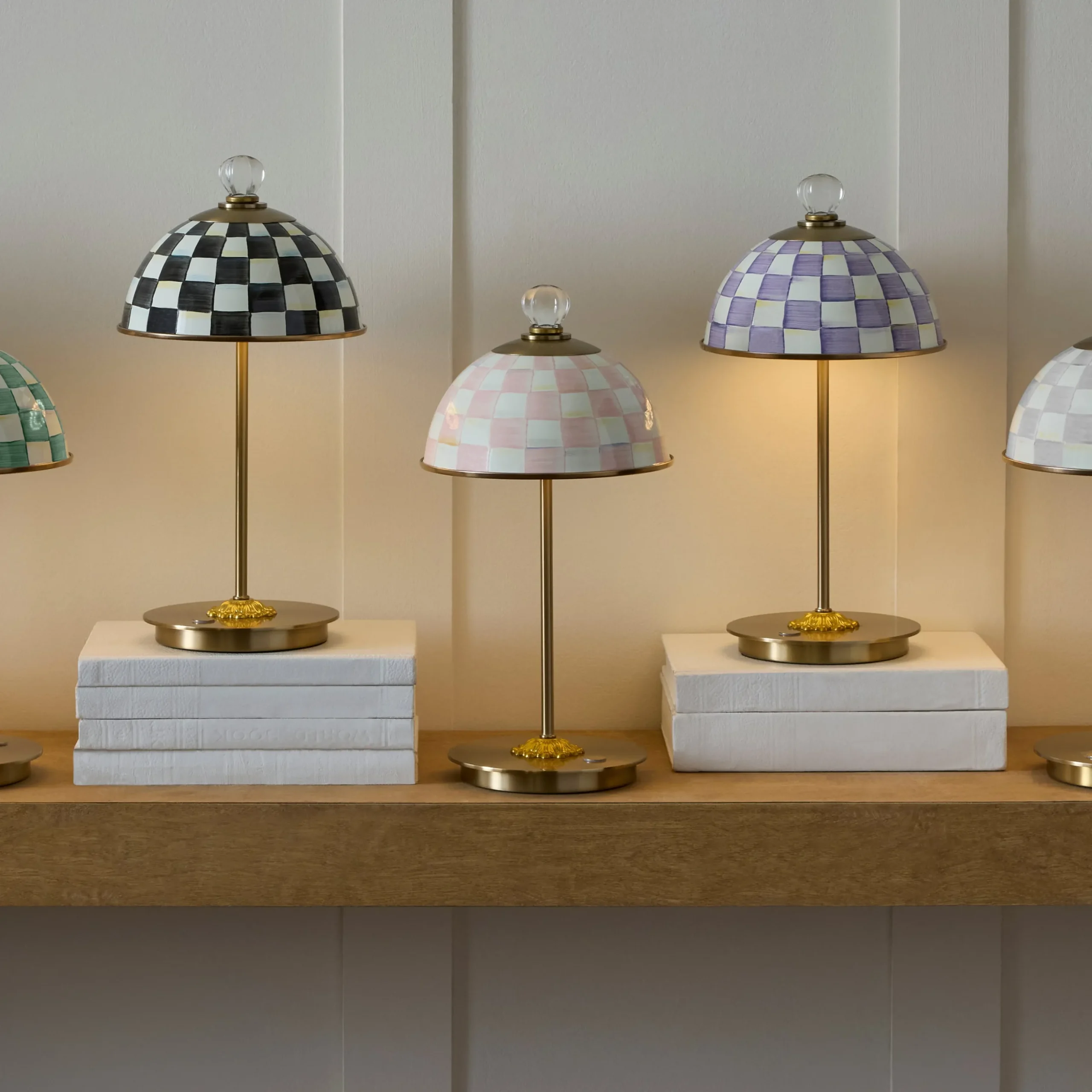 Rosy Check LED Rechargeable Dome Table Lamp