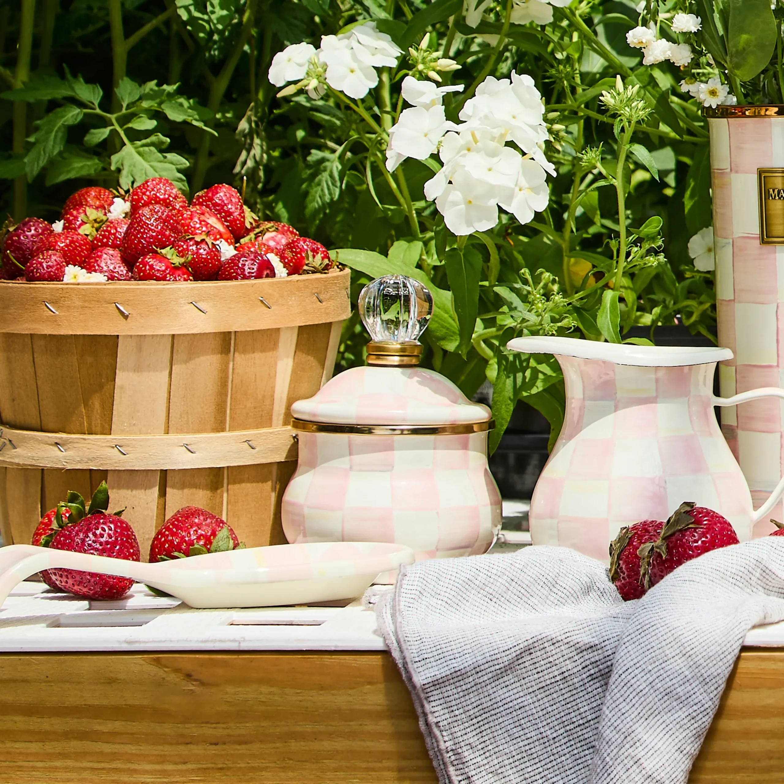 Rosy Check Lidded Sugar Bowl
