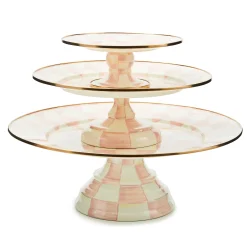 Rosy Check Mini Pedestal Platter