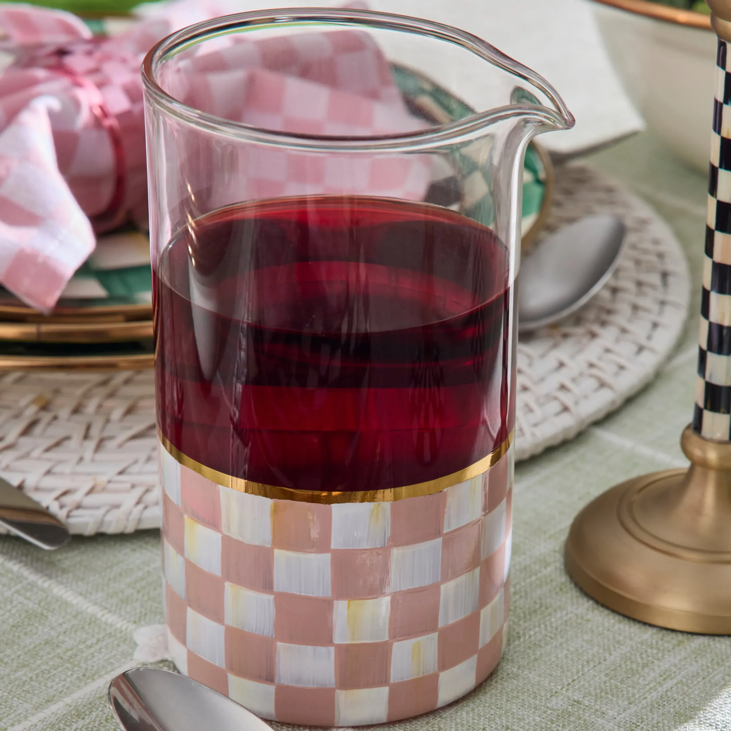Rosy Check Mixing Glass