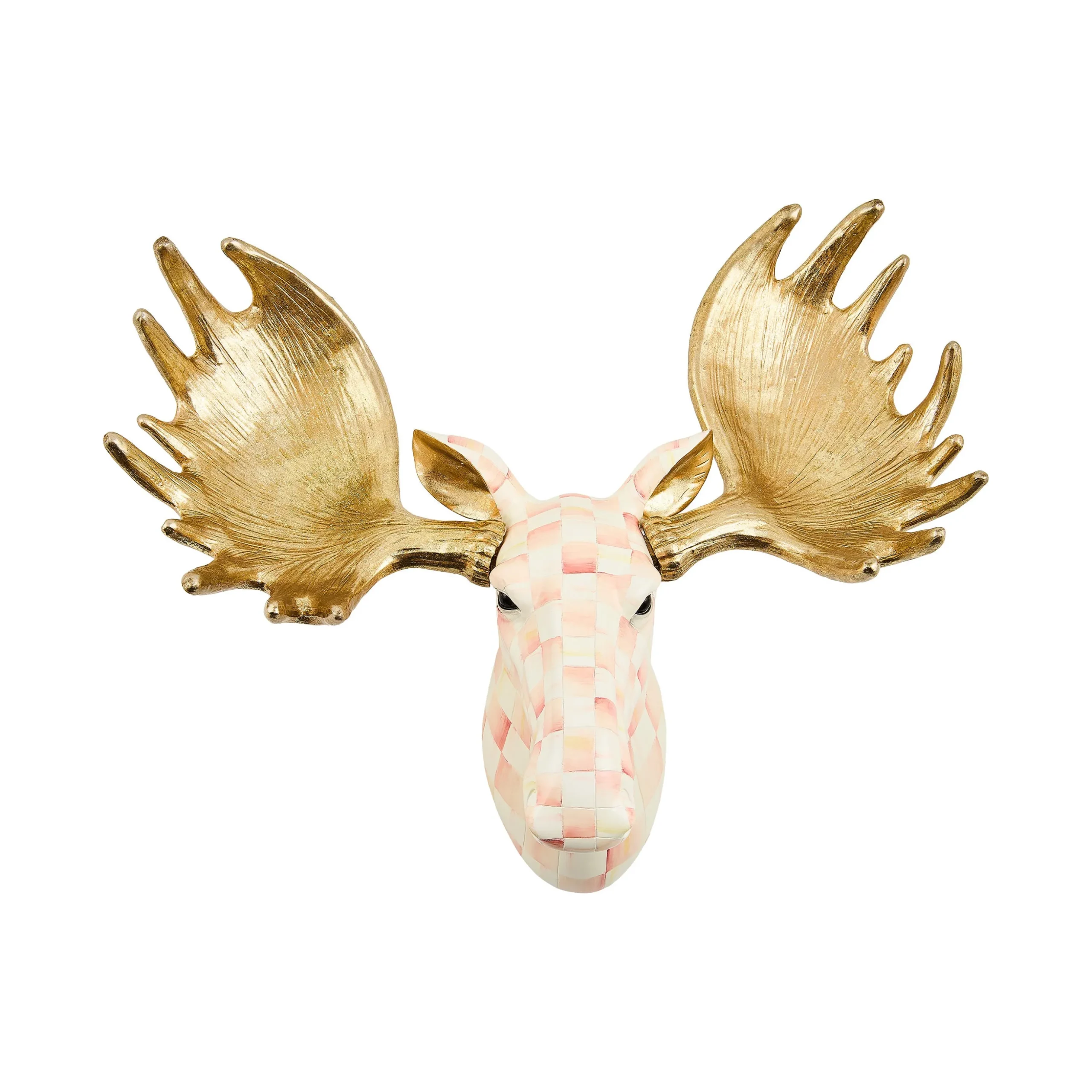Rosy Check Moose Wall Decor