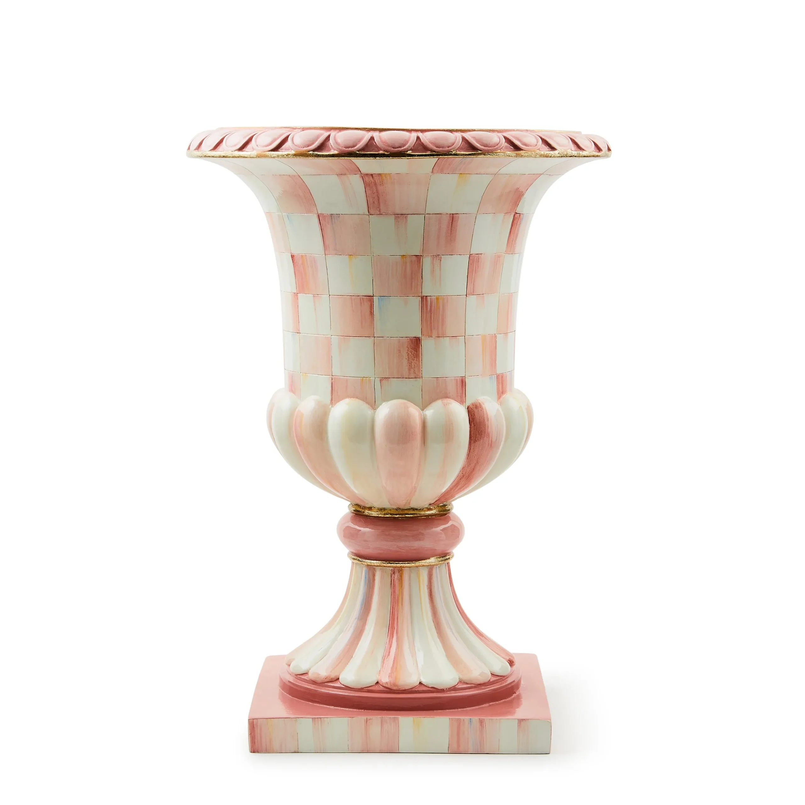 Rosy Check Pedestal Tabletop Urn