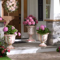 Rosy Check Pedestal Urn