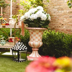 Rosy Check Pedestal Urn