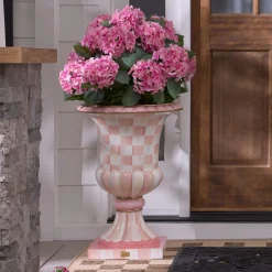 Rosy Check Pedestal Urn