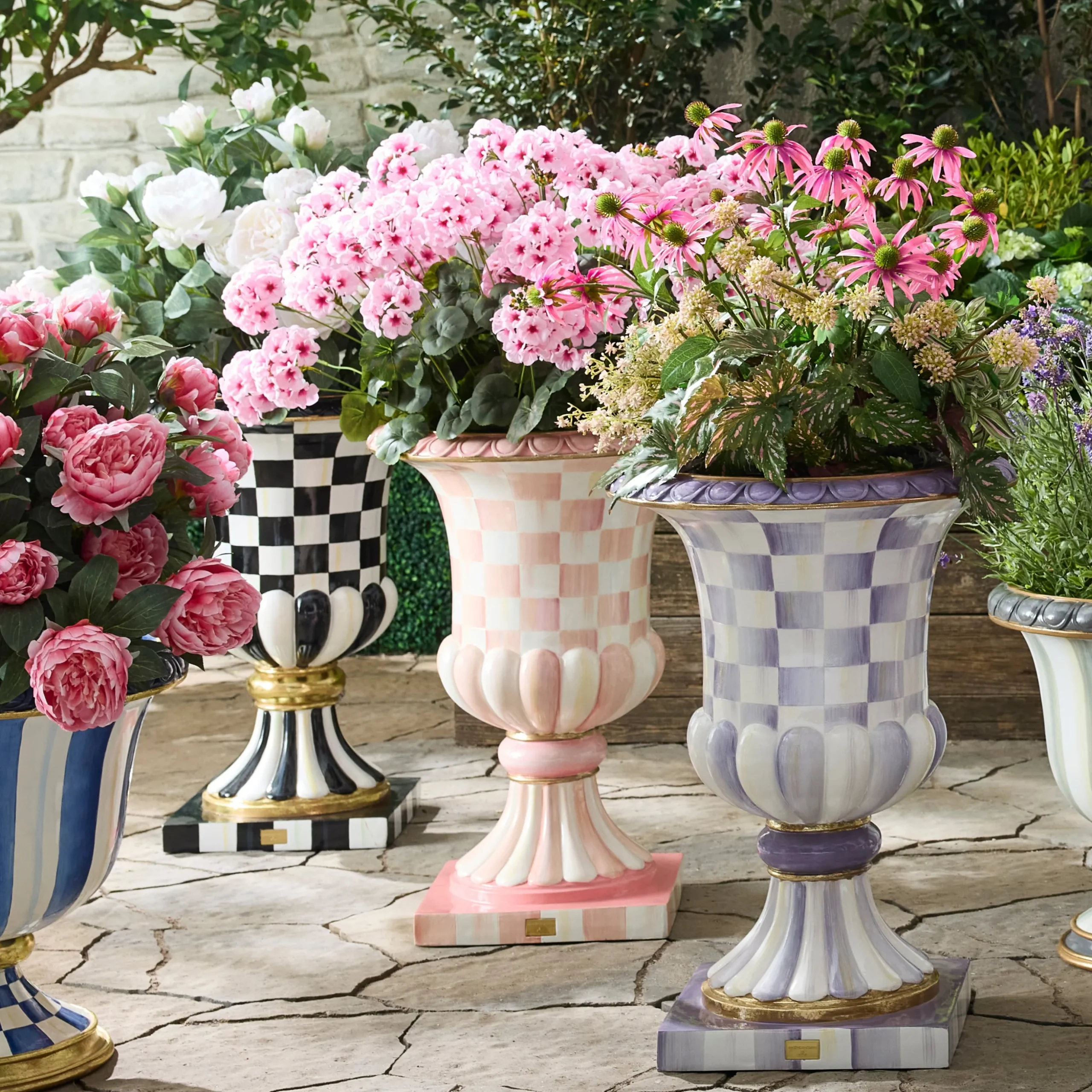 Rosy Check Pedestal Urn