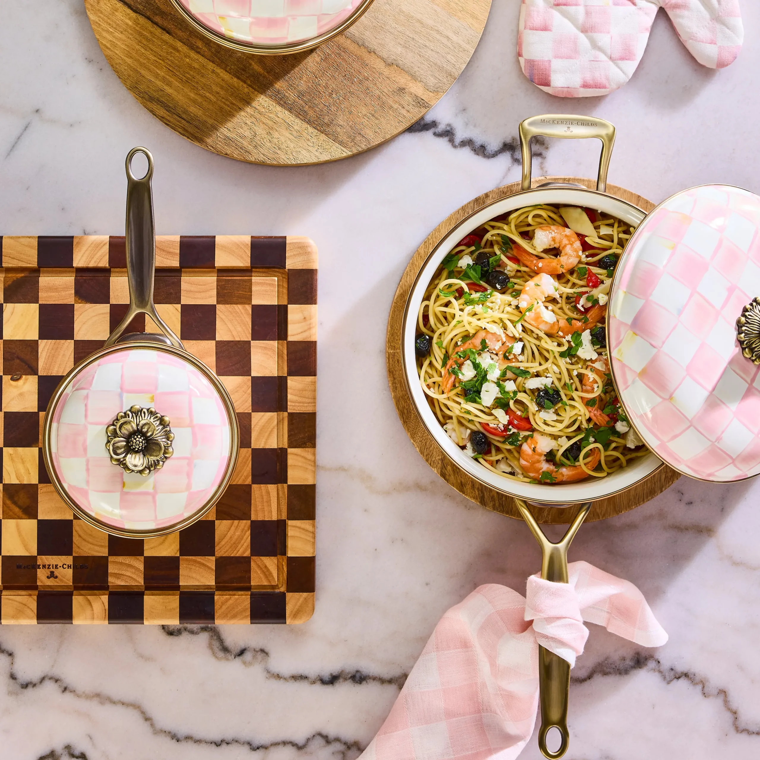 Rosy Check 3 Qt. Saute Pan