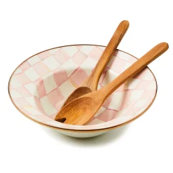 Rosy Check Salad Serving Set
