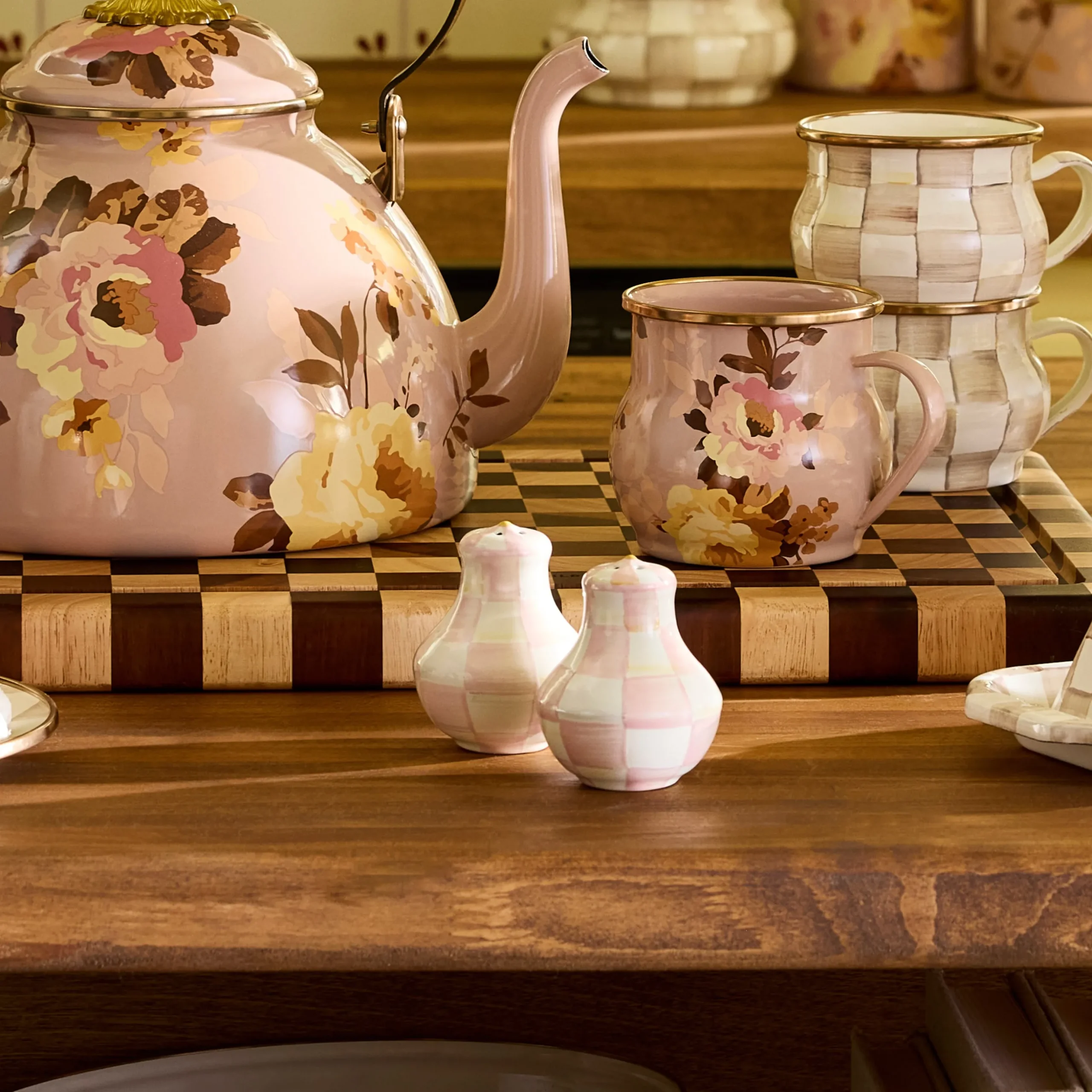 Rosy Check Salt & Pepper Shakers