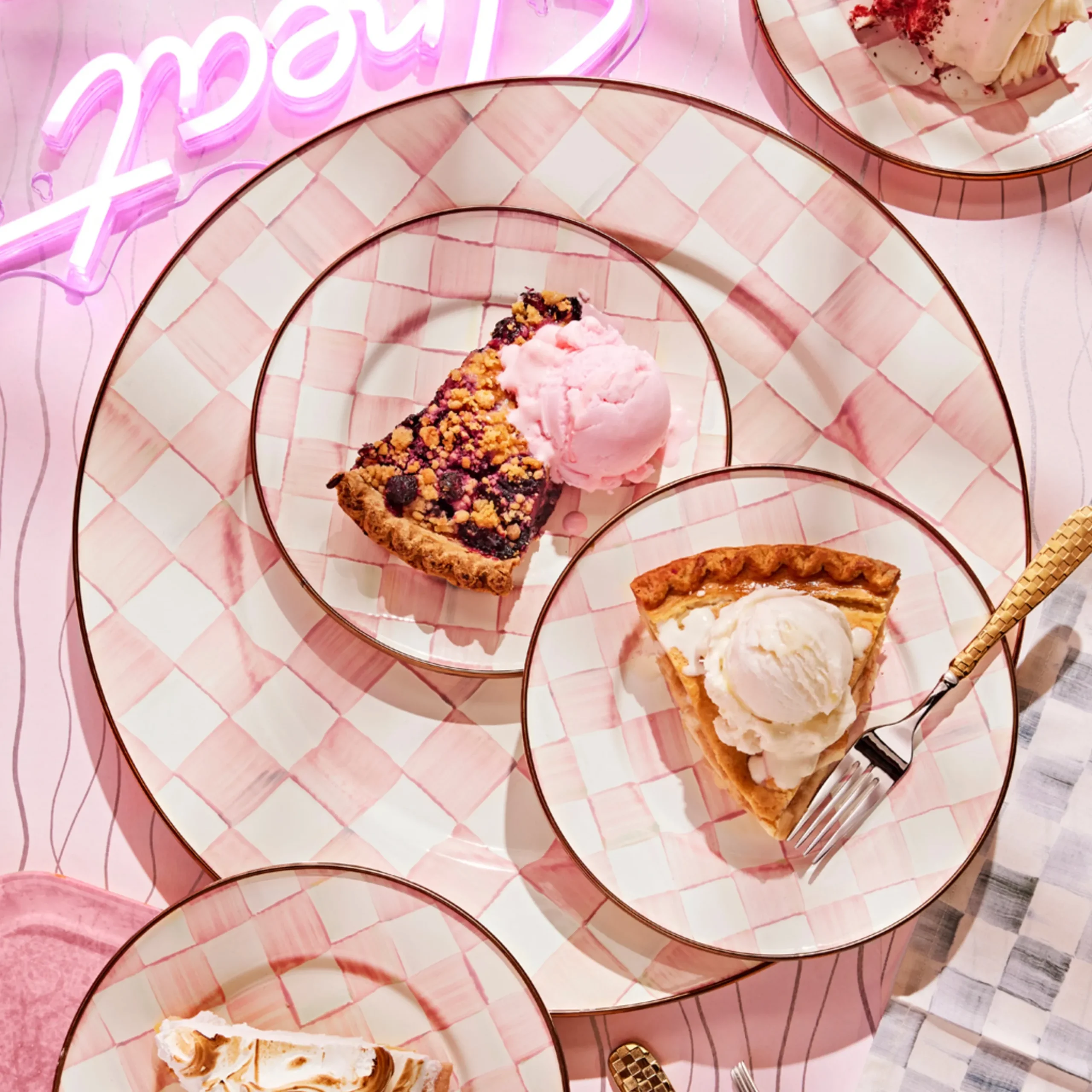 Rosy Check Serving Platter