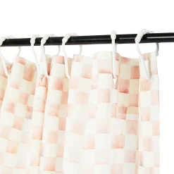 Rosy Check Shower Curtain