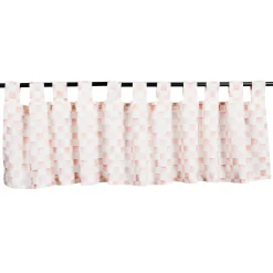 Rosy Check Tab Top Valance