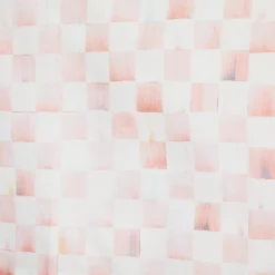 Rosy Check Tab Top Valance