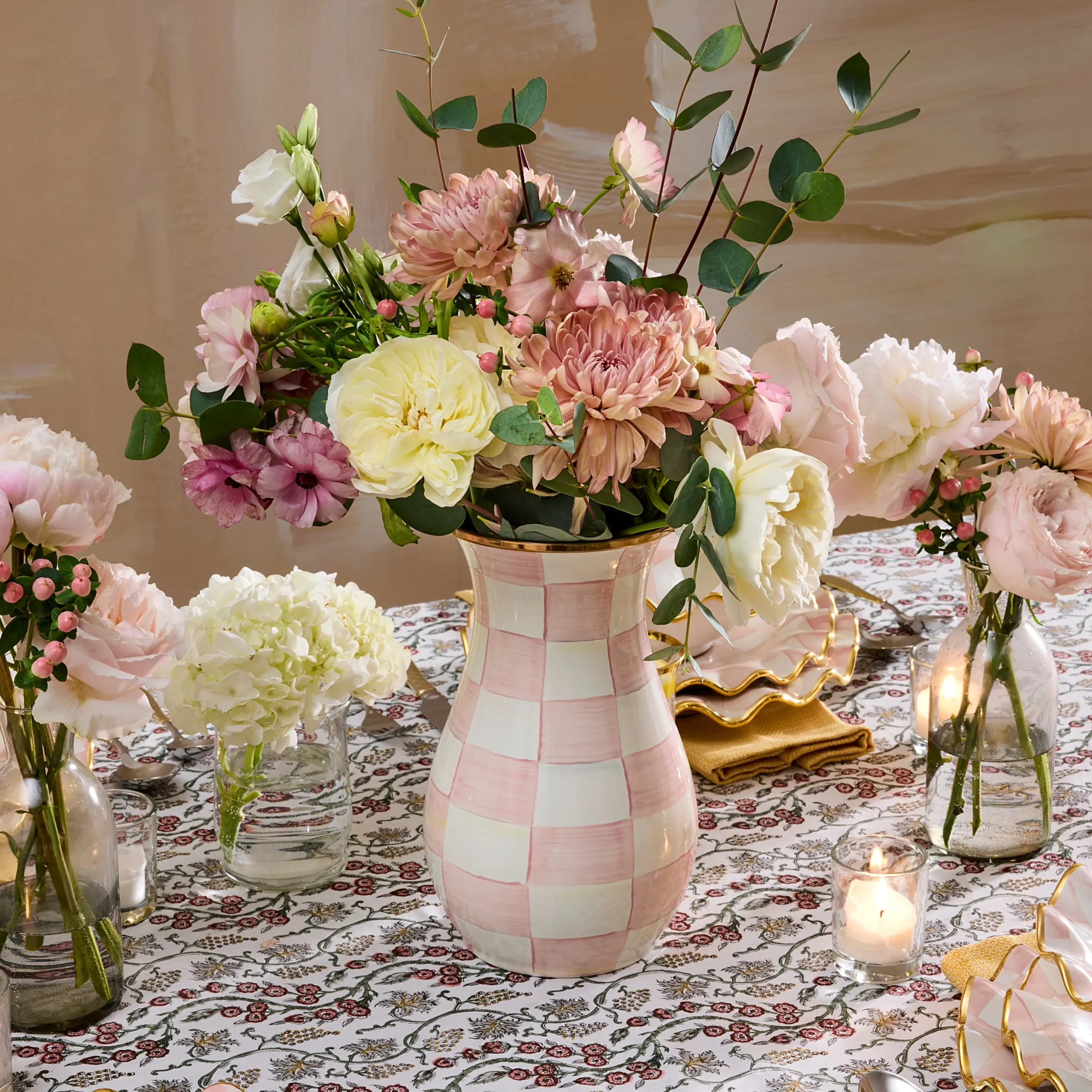Rosy Check Tall Vase