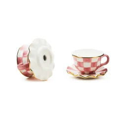 Rosy Check Teacup Salt & Pepper Set