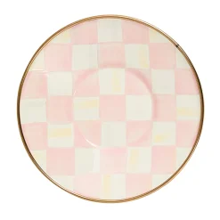 Rosy Check Tea Glass Saucer