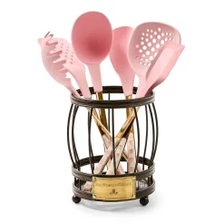 Rosy Check Utensil Caddy Set