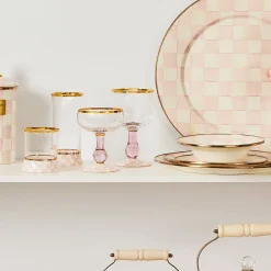Rosy Check Wine Glass