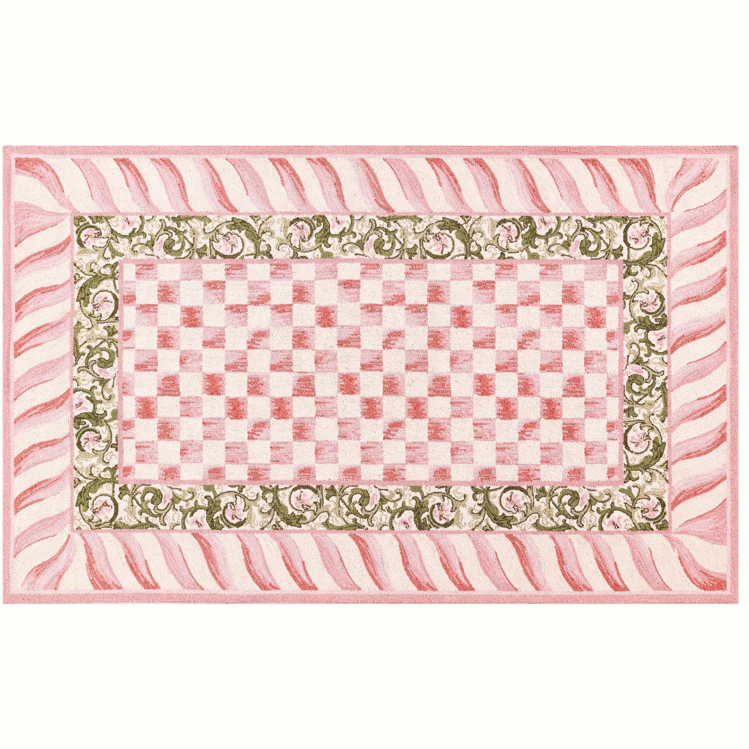 Rosy Check 5' x 8' Rug