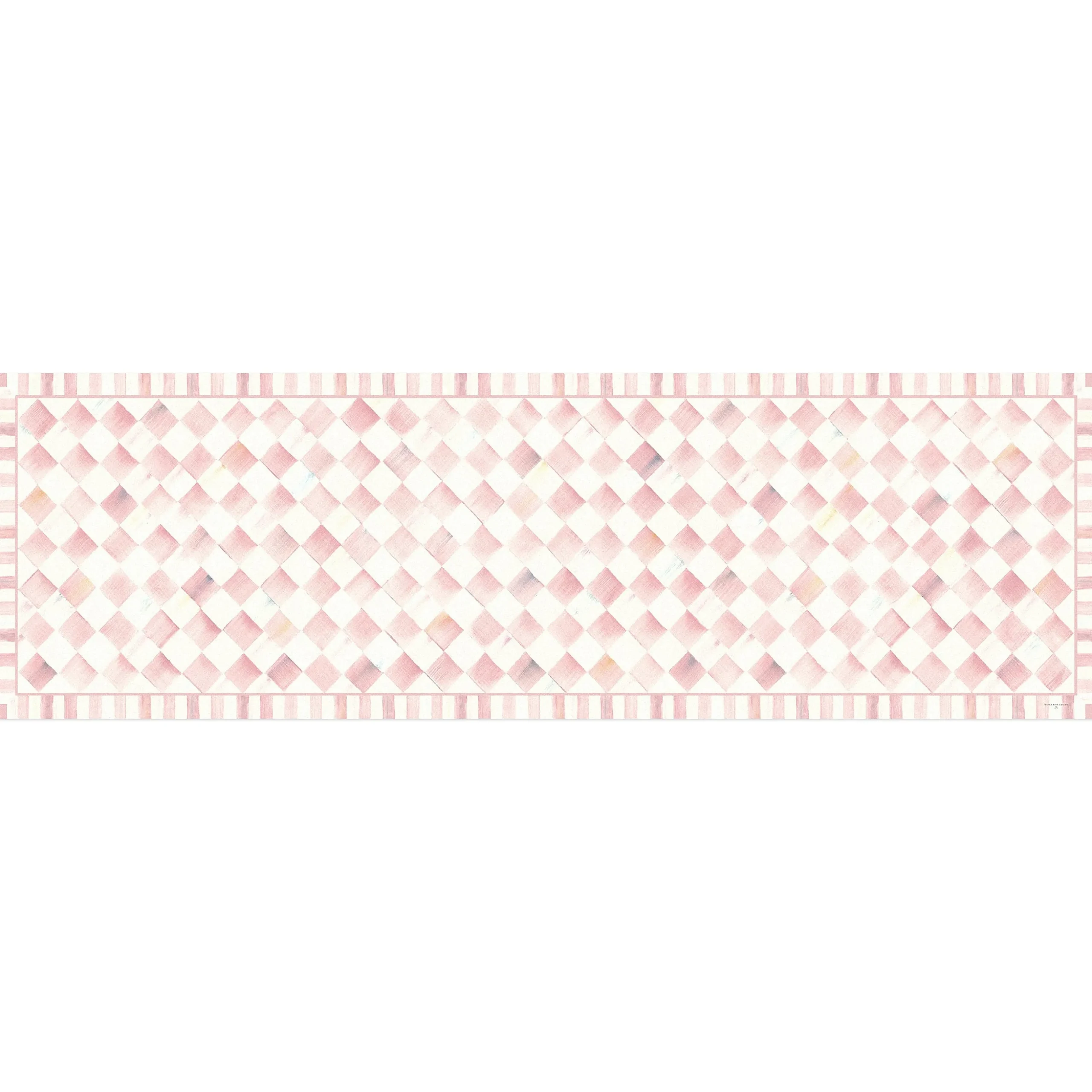 Rosy Check 2'6" x 8' Runner Floor Mat