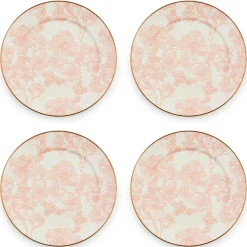Rosy English Garden Chargers, Set of 4