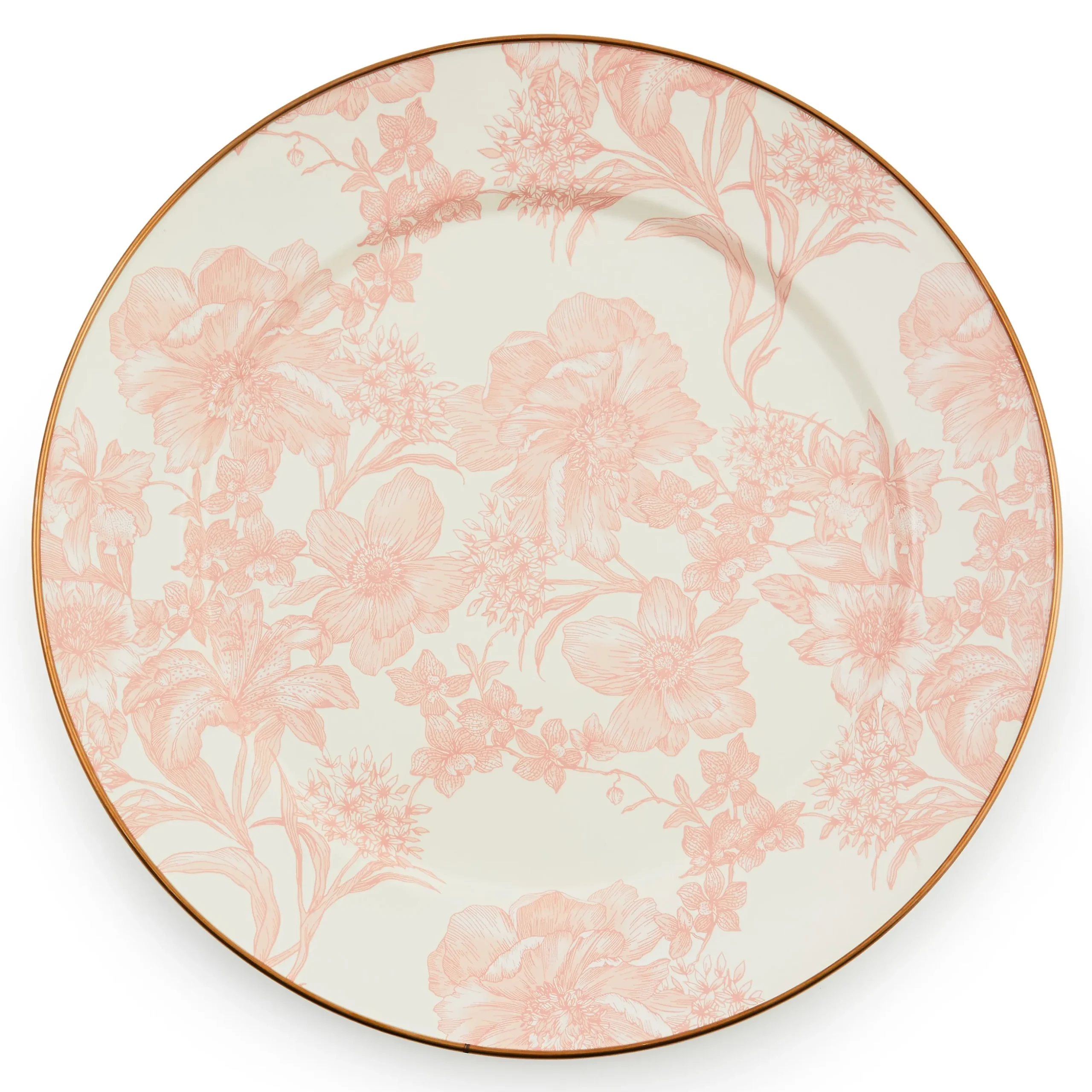 Rosy English Garden Enamel Charger/Plate
