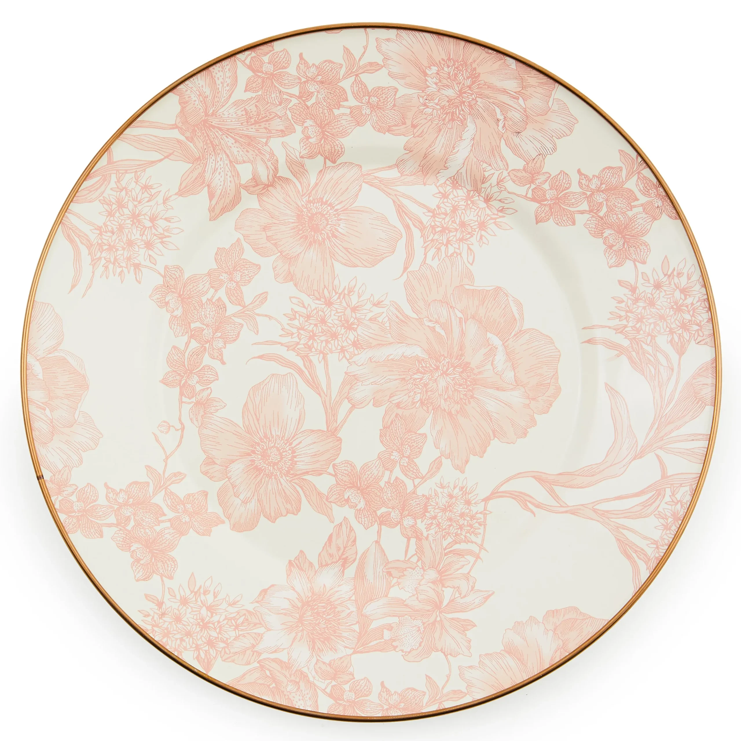 Rosy English Garden Enamel Dinner Plate