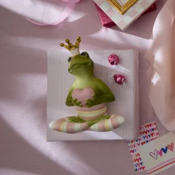 Rosy Fergal the Frog with Heart Decor