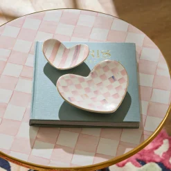 Rosy Heart Trinket Dishes, Set of 2