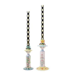Rosy Meadow Lady Candle Holders, Set of 2