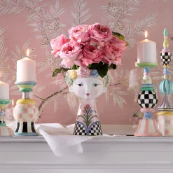 Rosy Meadow Tall Lady Vase