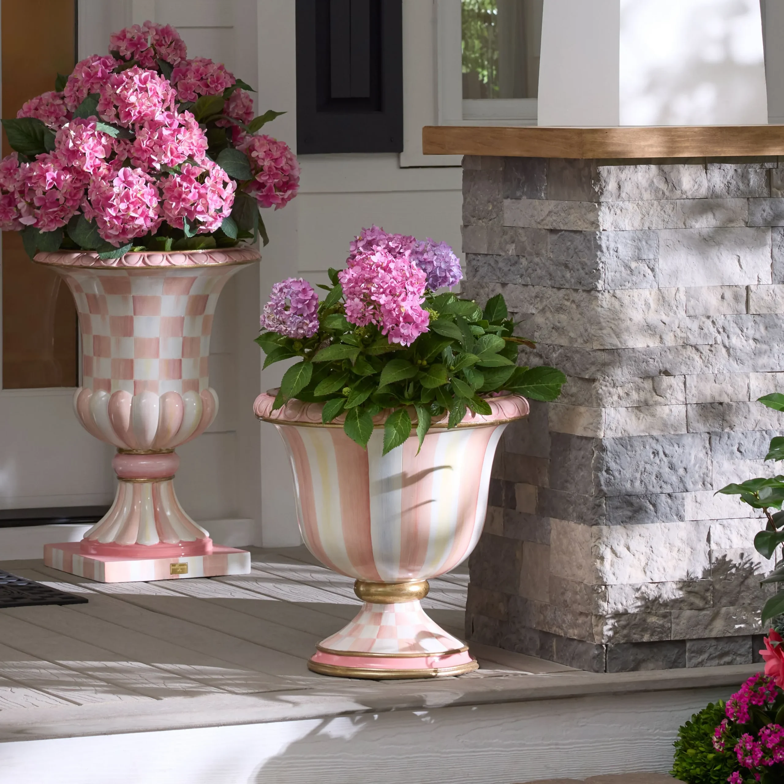 Rosy Stripe Urn