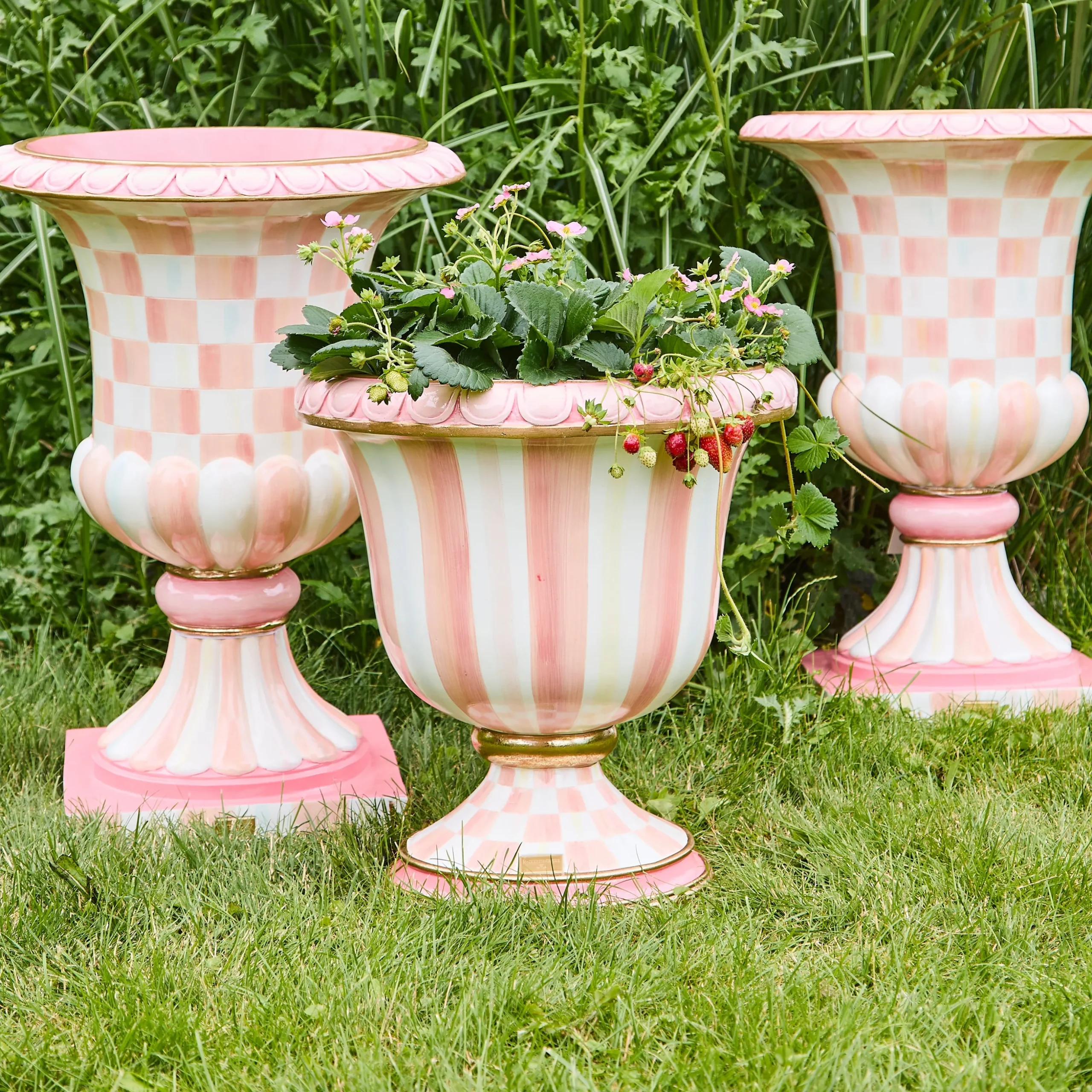 Rosy Stripe Urn