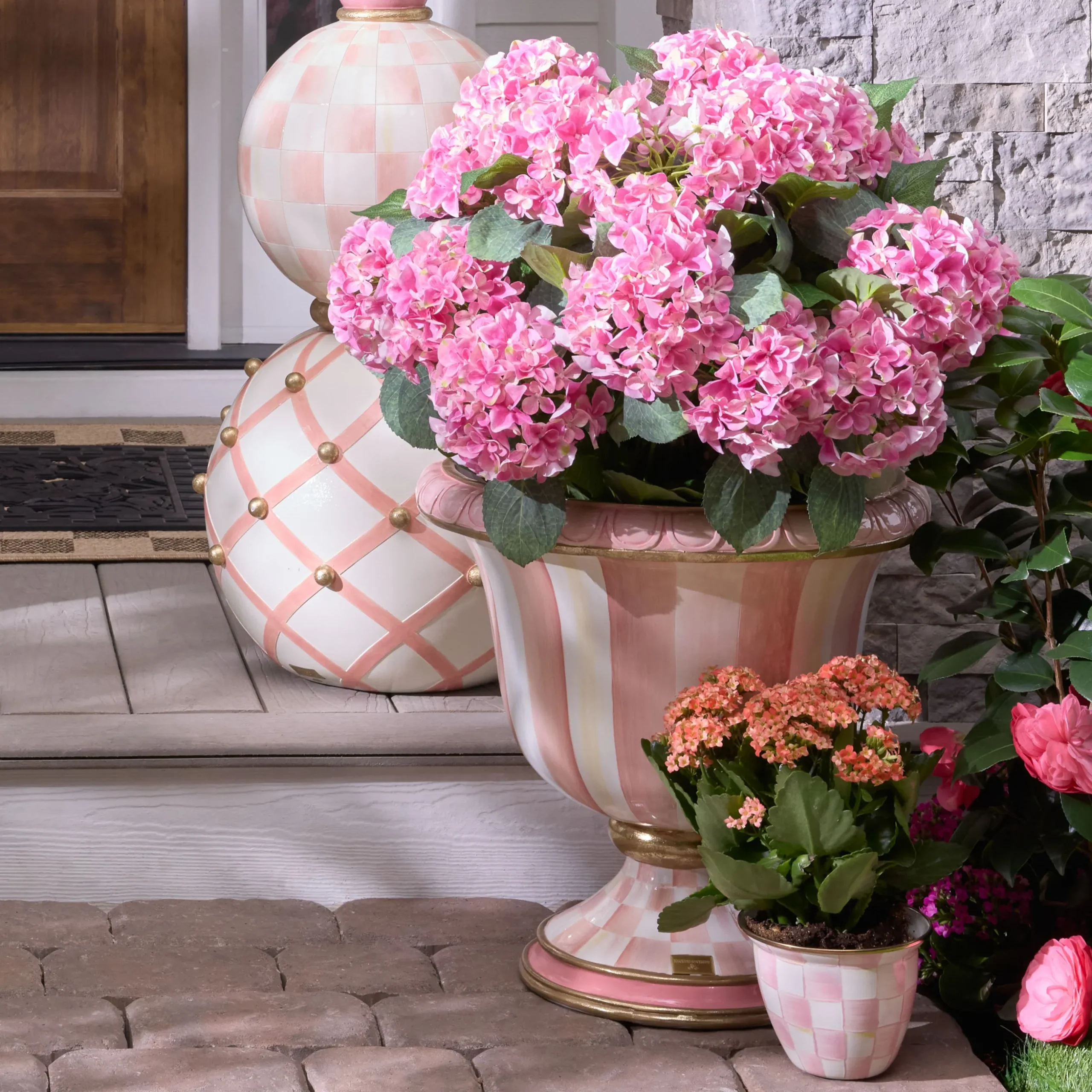 Rosy Stripe Urn