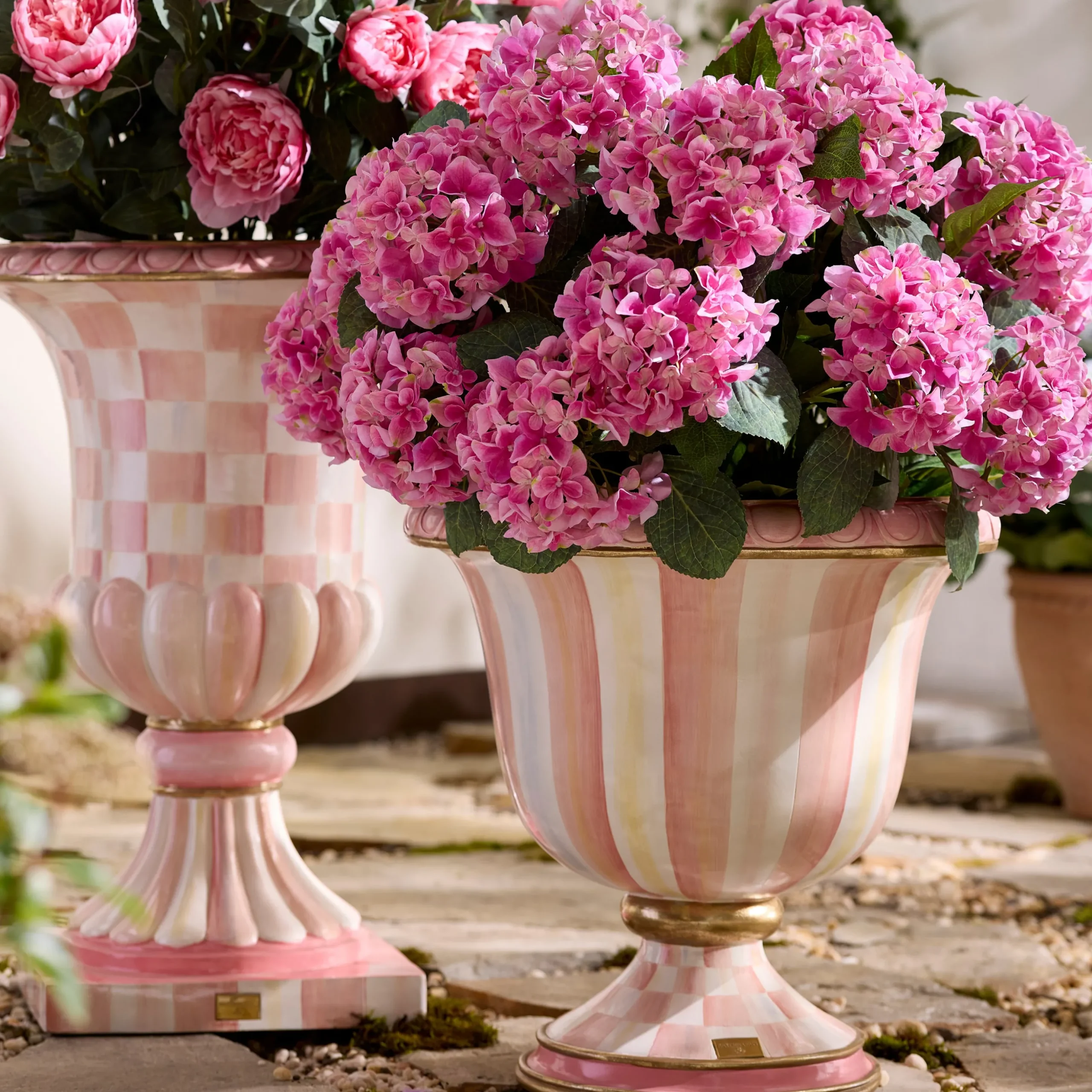 Rosy Stripe Urn